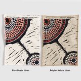 Meeting Places Linen Fabric by Penny Evans - dali dyalgala (by the metre)