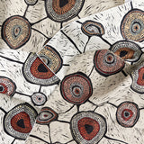 Meeting Places Linen Fabric by Penny Evans - dali dyalgala (by the metre)