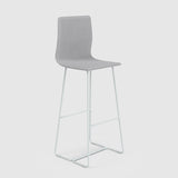 Sled Base High Bar Stool With Back
