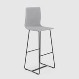 Sled Base High Bar Stool With Back