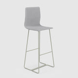 Sled Base High Bar Stool With Back