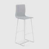 Sled Base High Bar Stool With Back
