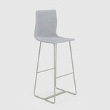 Sled Base High Bar Stool With Back