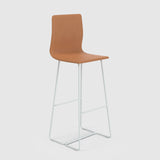 Sled Base High Bar Stool With Back