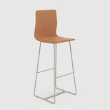Sled Base High Bar Stool With Back