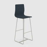 Sled Base High Bar Stool With Back
