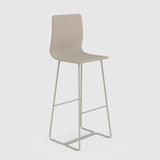 Sled Base High Bar Stool With Back