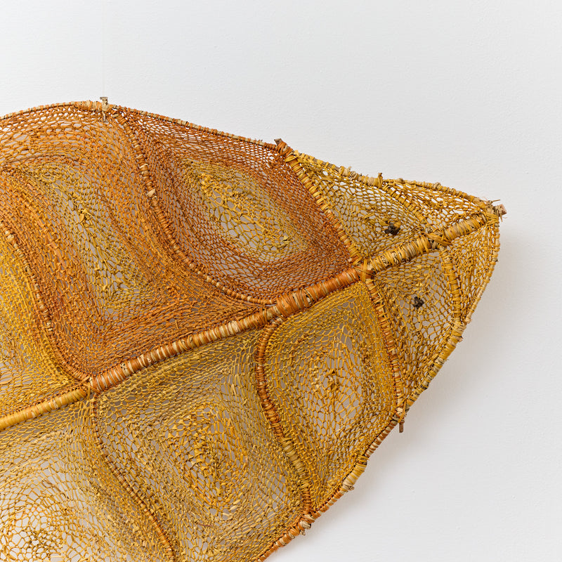Woven Nawarlah (Brown River Stingray) by Louanne Kandarra (Living off Our Waters Exhibition)