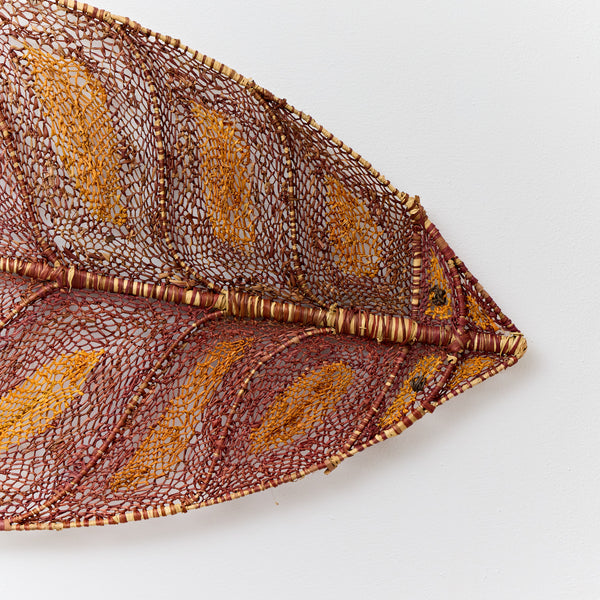 Woven Nawarlah (Brown River Stingray) by Louanne Kandarra (Living off Our Waters Exhibition)