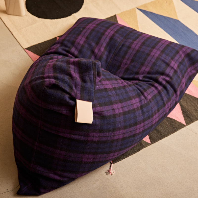 Plaid bean discount bag chair