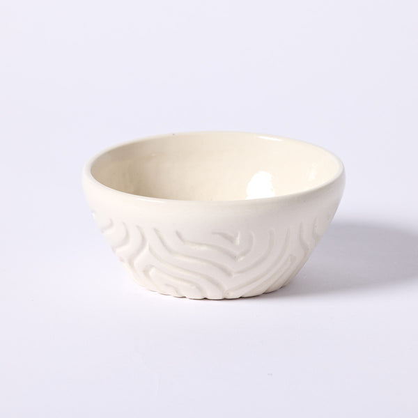 White Carved Bowl