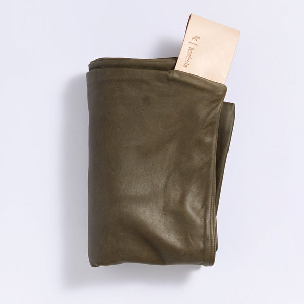 Bean Bag Cover - Olive Leather