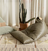Bean Bag Cover - Olive Leather