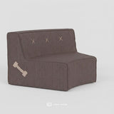 (Cover Only) Curved Quadrant Soft Sofa - Large Single (800 Radius, 45 degree)