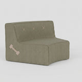 (Cover Only) Curved Quadrant Soft Sofa - Large Single (800 Radius, 45 degree)