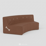 Curved Quadrant Soft Modular Sofa - Double