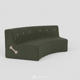 Curved Quadrant Soft Modular Sofa - Double