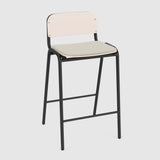 Jake Stool with back - Upholstered