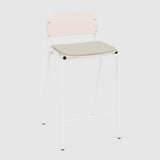 Jake Stool with back - Upholstered
