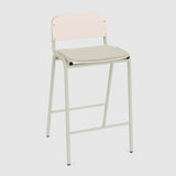 Jake Stool with back - Upholstered