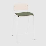 Jake Stool with back - Upholstered