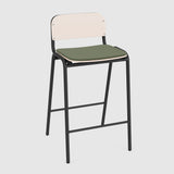 Jake Stool with back - Upholstered
