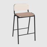 Jake Stool with back - Upholstered