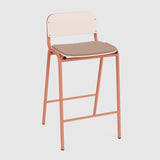 Jake Stool with back - Upholstered
