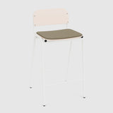 Jake Stool with back - Upholstered