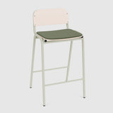 Jake Stool with back - Upholstered