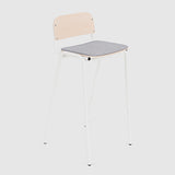 Jake Stool with back - Upholstered