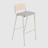 Jake Stool with back - Upholstered