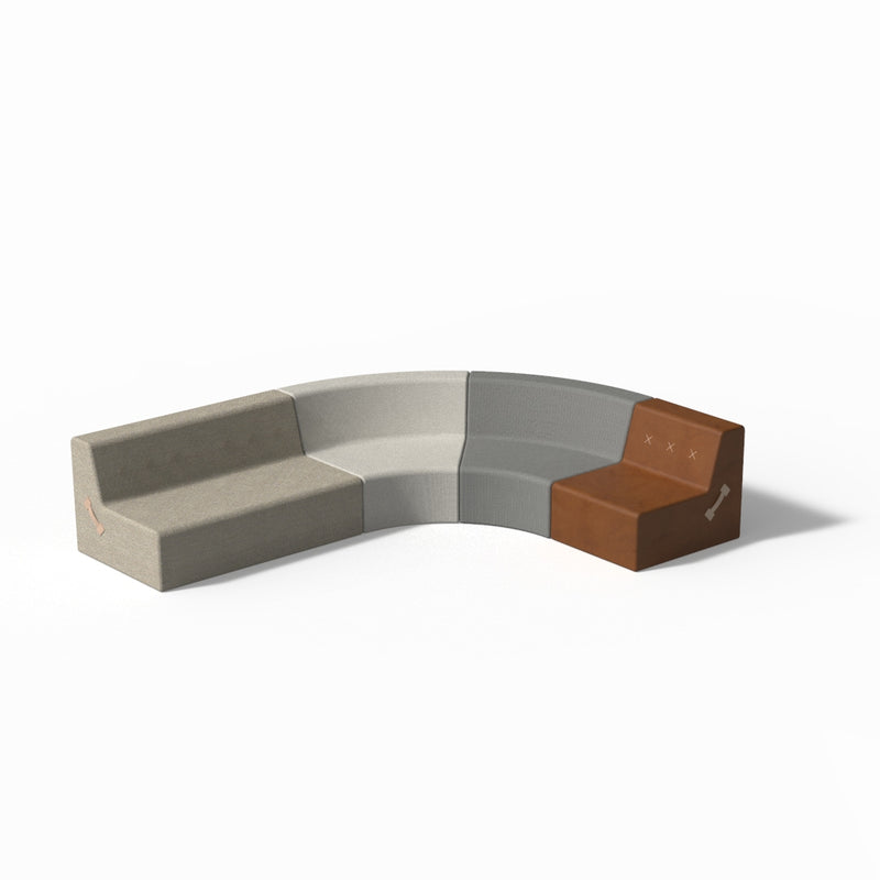 Curved Quadrant Soft Sofa - Large Single - Work