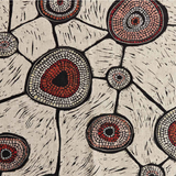 Dali Dyalgala Meeting Places Floor Cushion by Penny Evans