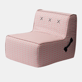 Quadrant Soft Sofa Single - COVER ONLY - Crosshatch Flamingo
