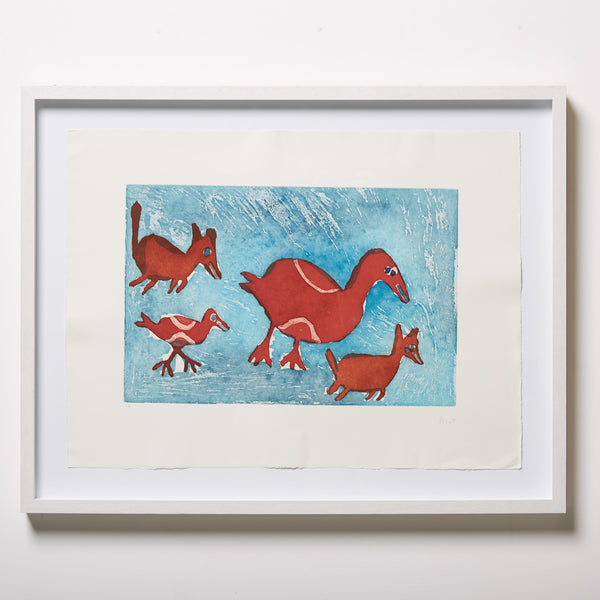Birds and Dogs Print - Ruth Lularriwuy