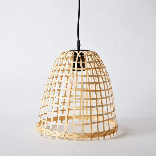 Natural Bamboo Cloche Pendant - Medium