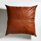 Koskela Leather Floor Cushion - Chestnut