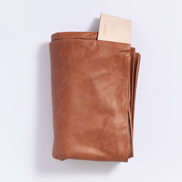 Chestnut Leather Bean Bag (Unfilled)