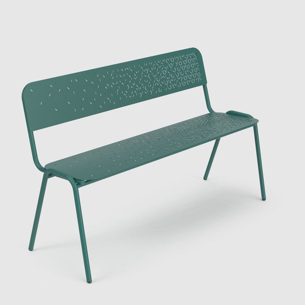 Jim Outdoor Bench - With Back