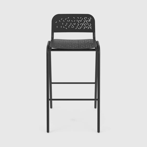 Jim High Outdoor Stool - With Back (750H)