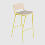 Jake High Stool Upholstered With Back