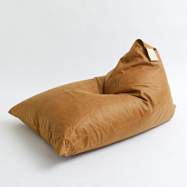 Bean Bag - Tan Leather (Unfilled)